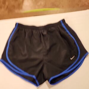 Nike Women's Black Shorts with Blue Trim